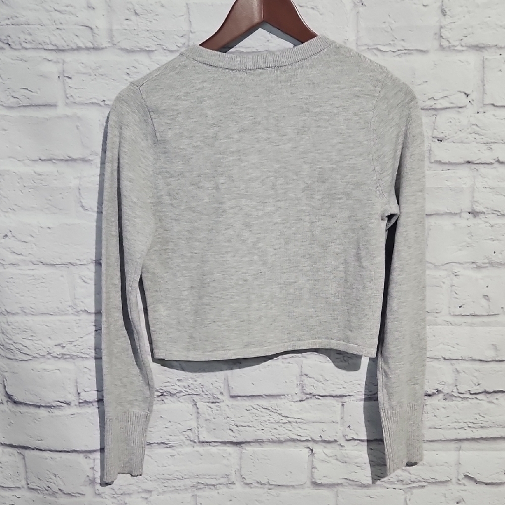 Wild Fable Light Gray Cardigan with Red Floral Details - Picture 7 of 7